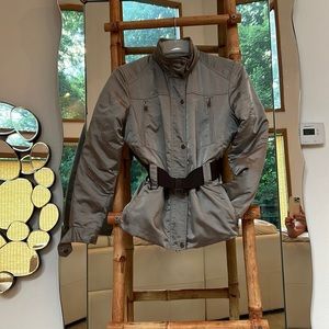 Lauren Ralph Lauren Active Wear.  Silver belted jacket with signature wide belt